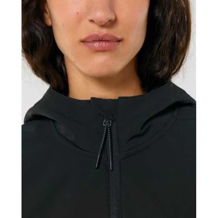 SOFTSHELL À CAPUCHE FEMME RM YACHTS CLASSIQUE BRODÉE CŒUR ET DOS