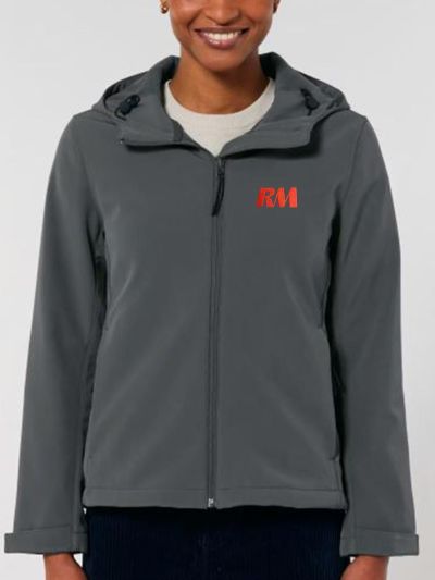 SOFTSHELL À CAPUCHE FEMME RM YACHTS CLASSIQUE BRODÉE CŒUR ET DOS