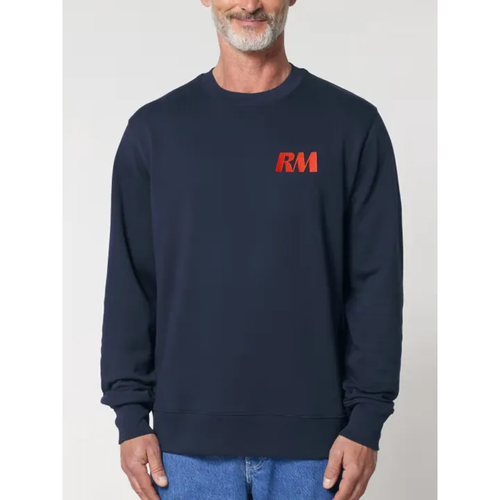 SWEAT COL ROND UNISEXE RM YACHTS CLASSIQUE BRODÉ CŒUR ET DOS